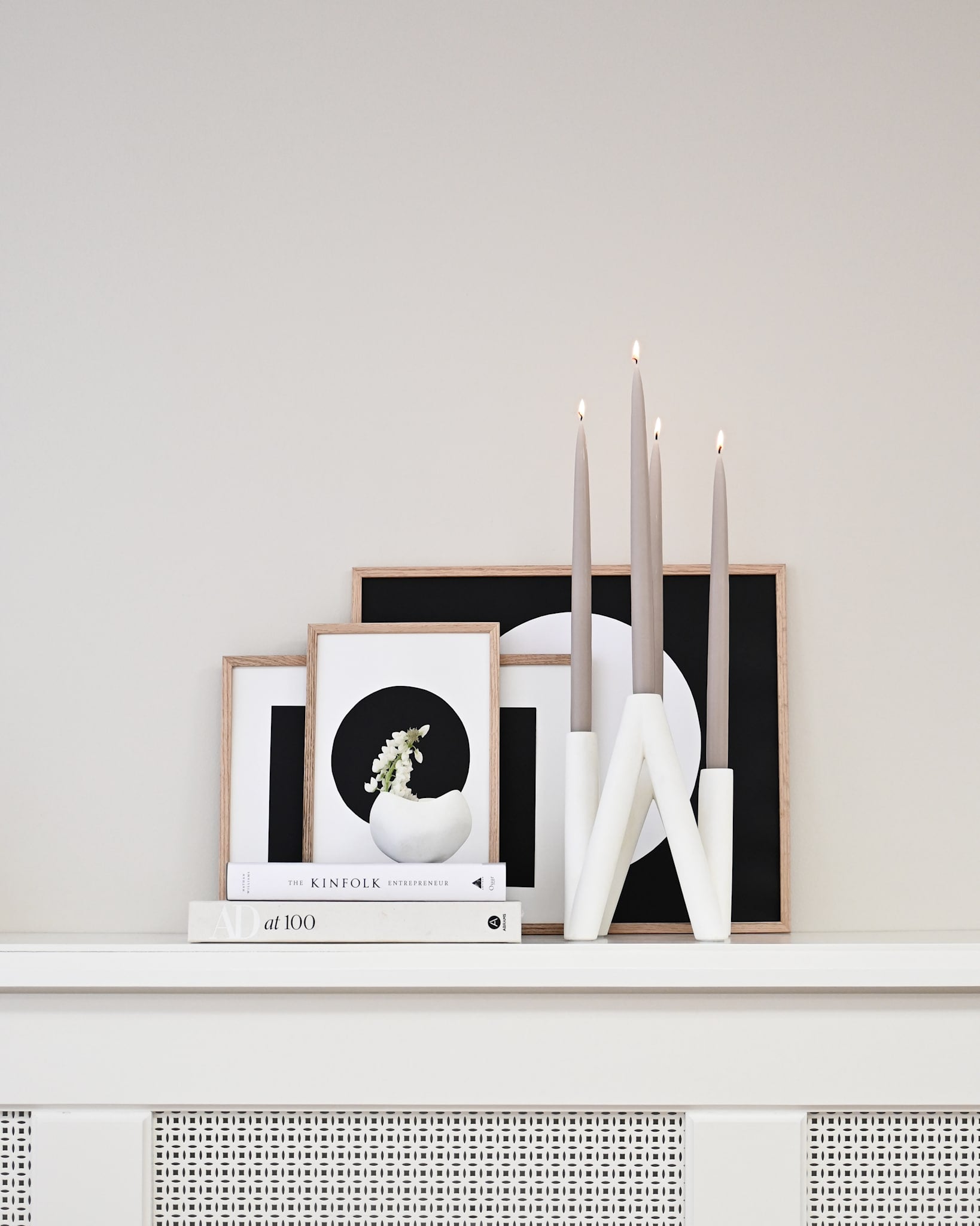 101 Copenhagen - W Candle Holder - Bone White - Candle Holders