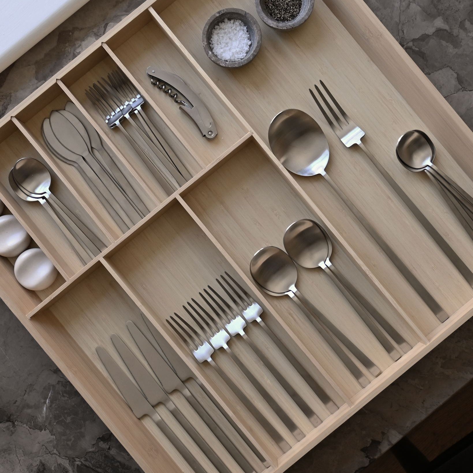 101 Copenhagen - Kogei Salad Servers - Brushed Steel - Salad Servers